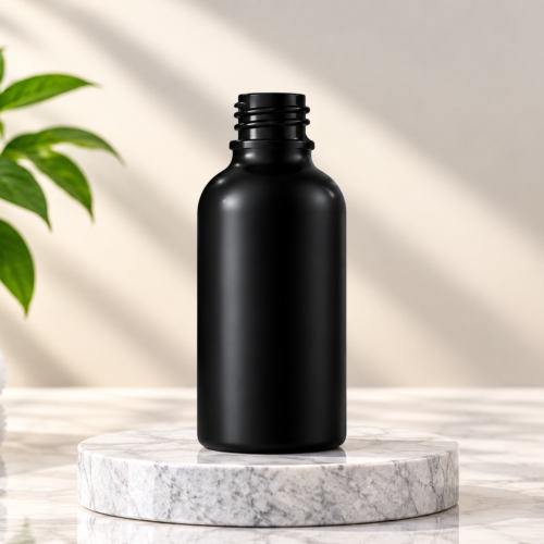 50 ml Black Matt Glass Bottle with 18mm Neck