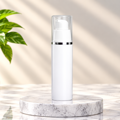 50ml PP Airless Bottle with Silver Line