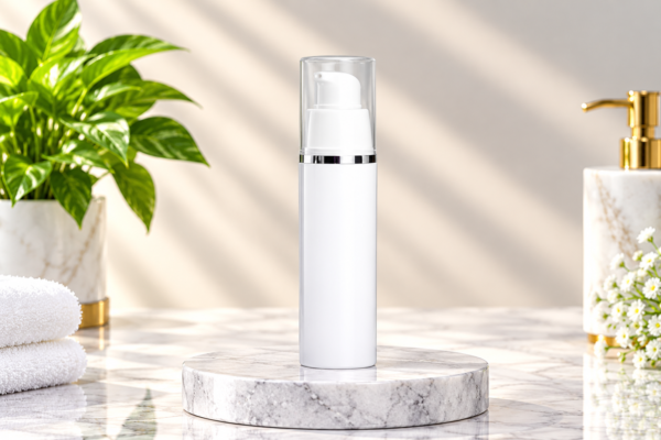 50ml PP Airless Bottle with Silver Line