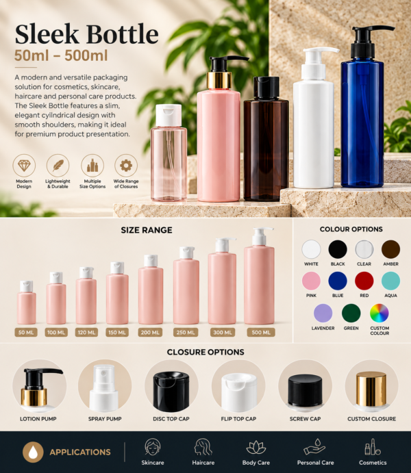 Sleek Bottle 50ml–500ml