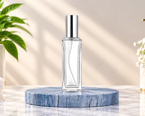 20 Ml SB SA Perfume Glass Bottle + Silver Pump + Silver Cap + Crimping Tool